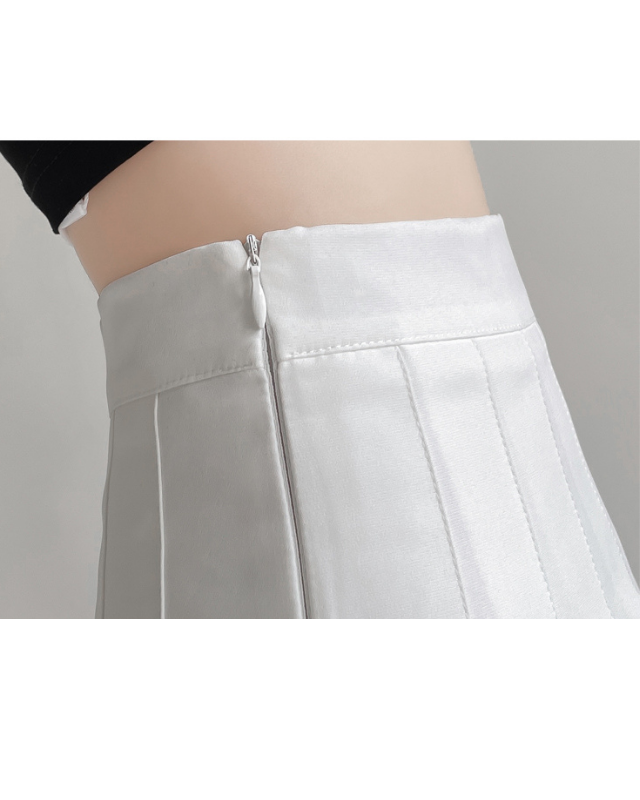 Chân váy xếp ly ngắn lưng cao lót quần màu trắng và màu đen HCV32 Hỉn Hỉn Store