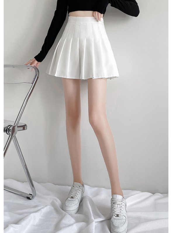 Chân váy xếp ly ngắn lưng cao lót quần màu trắng và màu đen HCV32 Hỉn Hỉn Store