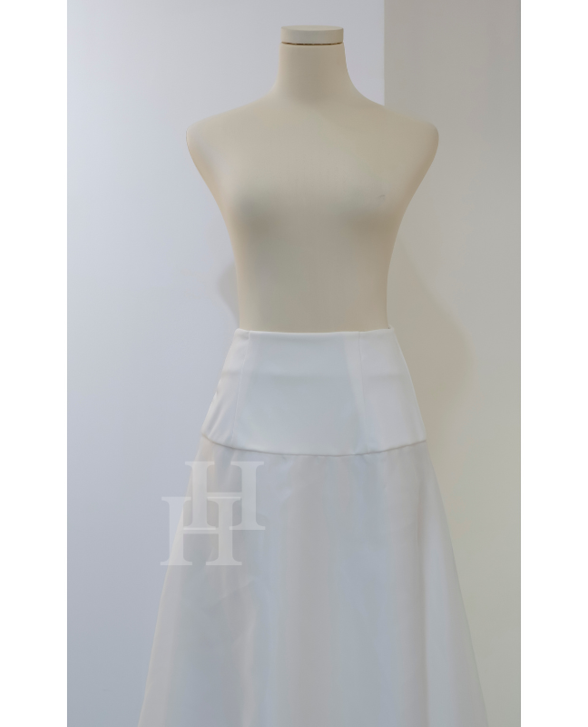 Chân váy HCV49 voan xòe lưng cao bản to voan màu trắng - đen Hỉn Hỉn Store