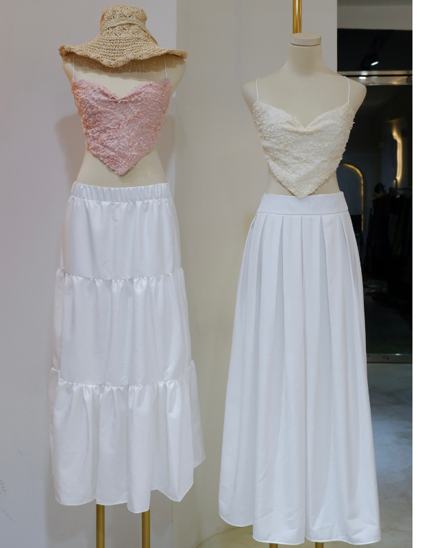 HAC153 áo yếm croptop cổ đổ đan dây lưng màu hồng - trắng Hỉn Hỉn Store