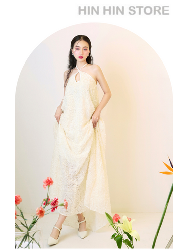 Đầm Váy Maxi Chấm Bi Tay Dài Phối Nút Cài Duyên Dáng Hàng Cao Cấp - Đầm, váy  nữ | ThờiTrangNữ.vn